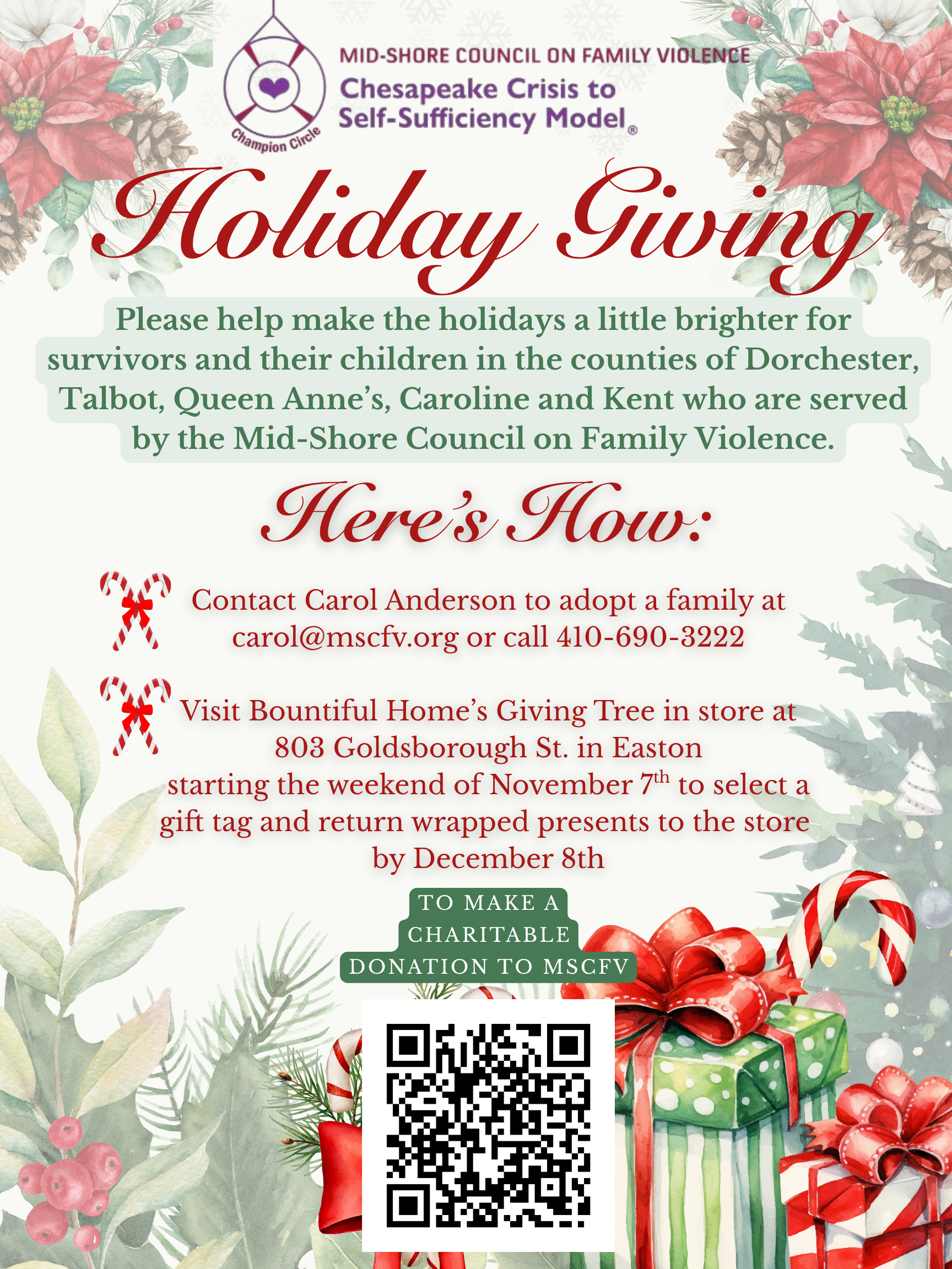 Copy Of White And Red Illustrative Christmas Food Drive Posterpng