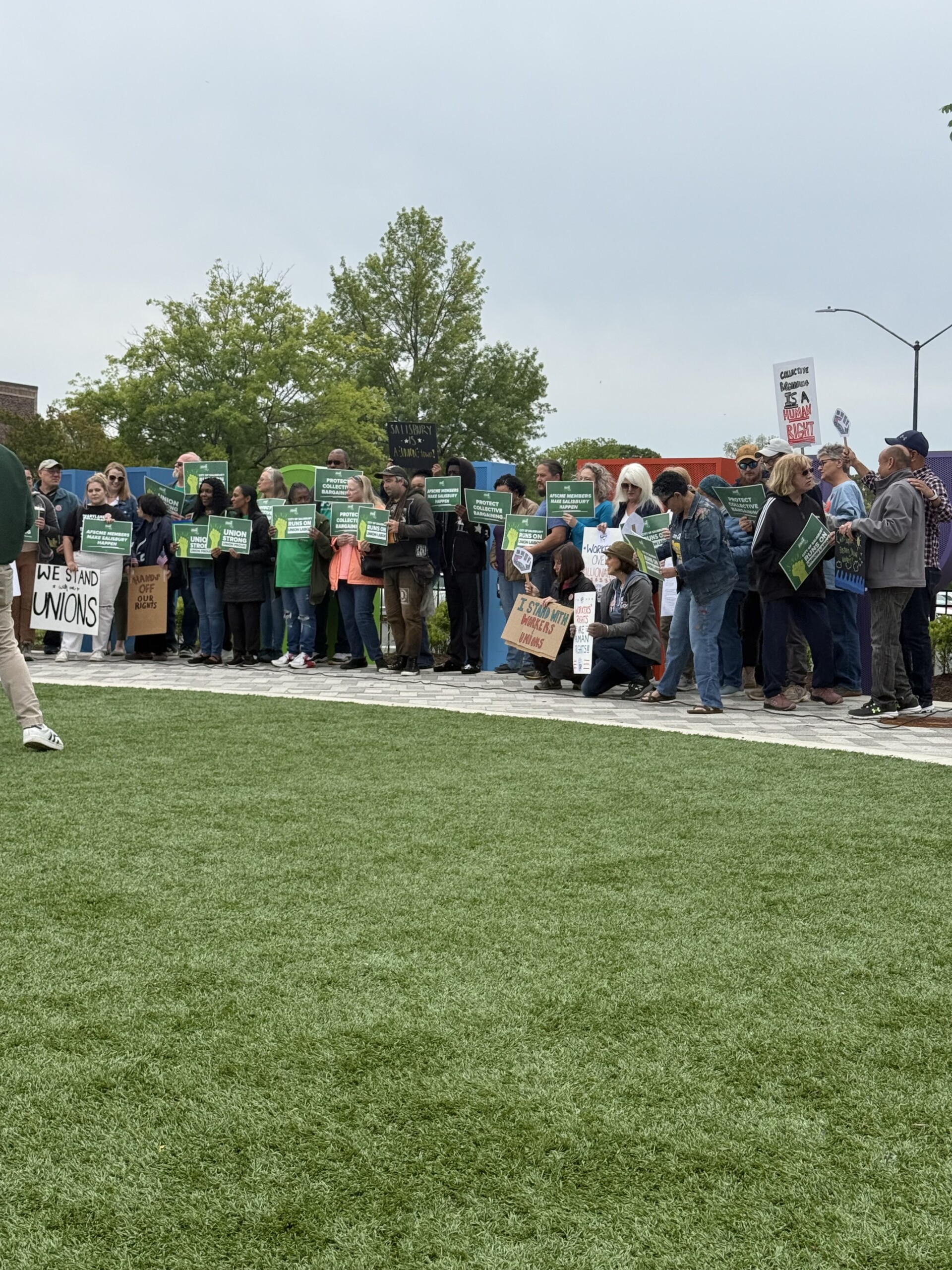 May Day rally in Salisbury highlights union concerns over collective bargaining rights